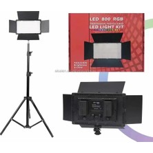 Profesyonel Rgb LED Işık 800 Ledli Dslr Fotoğraf Makinesi Video Kamera Işığı Makyaj Tattoo Dövme Işığı 800 LED Rgb Kumandalı Işık + 2m Işık Ayağı