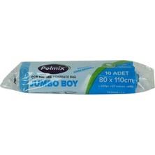 Polmix Çöp Torbası Jumbo Boy 80x110cm 220gr 27 MIKRON 90lt Mavi Rulo 10 Adet