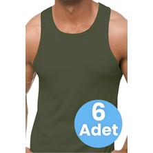 Tezzgelsin Erkek Pamuklu 6'lı Atlet Asker Atleti Asker Çamaşırı