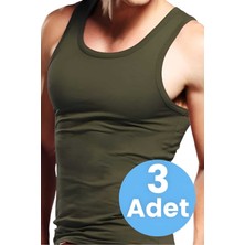 Tezzgelsin Erkek Pamuklu 3'lü Atlet Asker Atleti Asker Çamaşırı