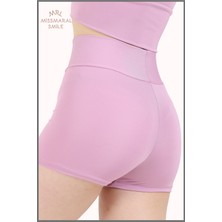 Miss Maral Kadın Mini Şort Boxer Lila Yüksek Bel  Fit Görünüm 11080