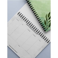 Fobinote Haftalık Planlayıcı 52 Hafta Planlama Defteri - A5 Spiralli Defter (Yeşil)