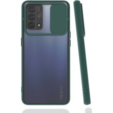 Oppo A74 4g Kılıf Zore Lensi Kapak-Koyu Yeşil