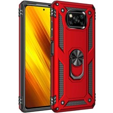 Xiaomi Poco X3 Kılıf Zore Vega Kapak-Kırmızı