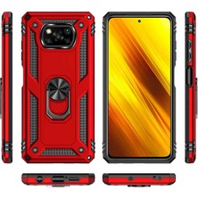 Xiaomi Poco X3 Kılıf Zore Vega Kapak-Kırmızı