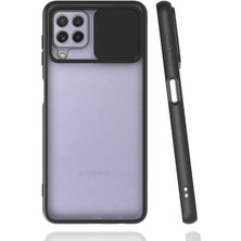 Galaxy M22 Kılıf Zore Lensi Kapak-Siyah