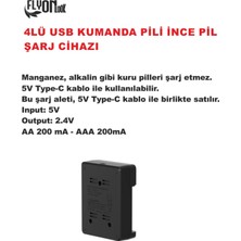 4'LÜ AA Kalem AAA İnce Kalem + AA/AAA Ni-Mh/Ni-Cd Şarjlı Mause ve Kumanda İnce Pil Şarj Cihazı Aleti