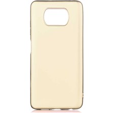 Xiaomi Poco X3 Kılıf Zore Premier Silikon Kapak-Gold