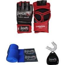 Dragon Do 30251 Mma Eldiven , Bandaj ve Dişlik Üçlü Koruma  - Gloves Giftoom Mma , Kickboks , Boks