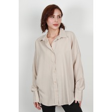 Kadın Salaş Terikoton Gömlek Taş - 34121