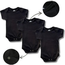 Betül Bebek Kısa Kollu 3'lü Organik Pamuk Çıtçıtlı Bebek Body&zıbın