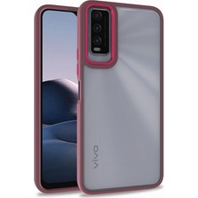 Vivo Y11S Kılıf Zore Flora Kapak-Kırmızı