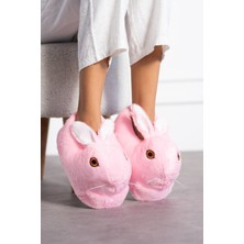 Albishoes Tavşanlı Hayvan Figürlü Peluş Panduf Kadın Ev Botu Ev Panduf Hafif Ses Yapmaz Taban(30-40)