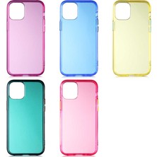 Tasopay Apple iPhone 12 Mini Uyumlu Kılıf Kontrast Renk Tasarımı Ile Hassas Çalışan Düğmeler Darbe Korumalı Renkli Silikon Protected Case