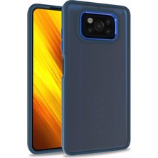 Xiaomi Poco X3 Kılıf Zore Flora Kapak-Mavi