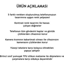 Tasopay Apple iPhone 11 Uyumlu Kılıf Kontrast Renk Tasarımı Ile Hassas Çalışan Düğmeler Darbe Korumalı Renkli Silikon Protected Case