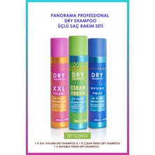 Panorama ProfessionalDry Shampoo Invisible Uv Filtre - Xxl - Clean And Fresh 3'lü Set