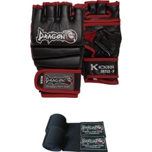 Dragon Do Kicker Mma Eldiveni ve Bandaj Seti - Gloves Giftoom Dövüş Sporları , Kickboks , Boks