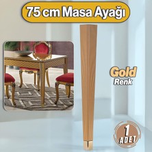 Badem10 Elit Masa Dresuar Ayağı 75 cm Plastik Gold Altın Ayak Mutfak Yemek Masası Mobilya Ayakları