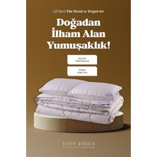 Sleep Garden Elit Grubu Yün Biyeli Şık 1 Adet Çift Kişilik Yorgan-2 Adet Yastık Set Ürün Jüt Keten Çantalı