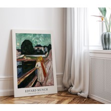 Pegziz Salon Duvar Dekorasyonu Sanatsal Tablo Edvard Munch Kanvas Tablo Oda Duvar Dekor