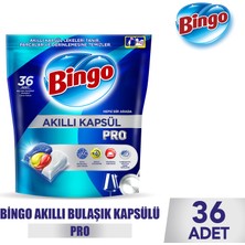 Bingo Akıllı Kapsül Pro Bulaşık Makinesi Deterjanı Tableti 36'lı