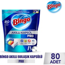 Bingo Akıllı Kapsül Pro Bulaşık Makinesi Deterjanı Tableti 80'li