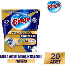 Bingo Akıllı Kapsül Pro Max Bulaşık Makinesi Deterjanı Tableti 20'li