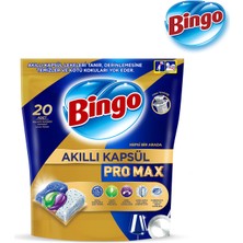 Bingo Akıllı Kapsül Pro Max Bulaşık Makinesi Deterjanı Tableti 20'li