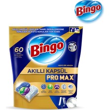 Bingo Akıllı Kapsül Pro Max Bulaşık Makinesi Deterjanı Tableti 60'lı