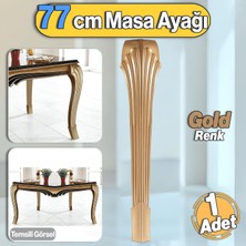 Badem10 Sütun Masa Dresuar Ayağı 77 cm Plastik Ayak Gold Altın Mutfak Yemek Masası Mobilya Ayakları
