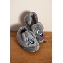 Albishoes Kız Çocuk Panduf Ev Patiği Pamuk Astarlı Tavşan Figür Ev Kreş Ayakkabısı Sevimli Tavşan