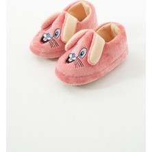 Albishoes Kız Çocuk Panduf Ev Patiği Pamuk Astarlı Tavşan Figür Ev Kreş Ayakkabısı Sevimli Tavşan