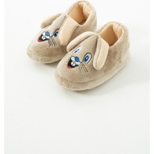 Albishoes Kız Çocuk Panduf Ev Patiği Pamuk Astarlı Tavşan Figür Ev Kreş Ayakkabısı Sevimli Tavşan