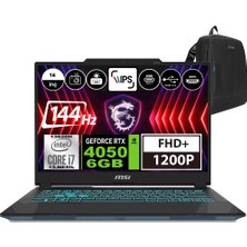 MSI Msı Cyborg 14 Intel Core I7 13620H 32GB 2tb SSD RTX4050-6GB Freedos 14" Fhd+ 144Hz Taşınabilir Bilgisayar A13VE054XTRWF07 + Zetta Çanta