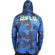 Oslo Performans Balıkçı T-Shirt Kapüşonlu Blue Camo