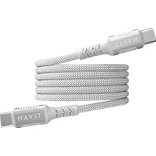 Havit CB6297 Type-C To Type-C Manyetik Şarj Kablosu PD60W