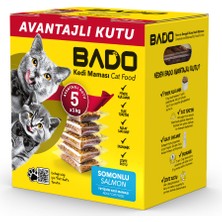 Bado Yetişkin Kedi Maması Somonlu 5x1kg