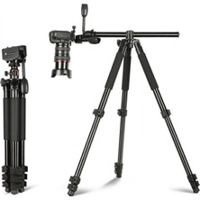 Hobimtek HT-T06 Profesyonel Tripod 190 cm Yatay Kullanım Çok Fonksiyonlu Panoromik Kafa 360 Derece Dönebilir Monopod