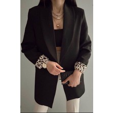 Nutto Leopar Desenli Blazer Ceket