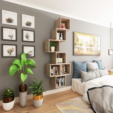 Dekormer Design Kitaplık Kare Duvar Rafı 7 Li Takım Cordoba
