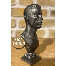 Craft 3d Atölye Mbappe (13 Cm) -Ronaldo (13 Cm)-Dünya Kupası(15 Cm) Boyunda- Paketi  Beton Büst/Figür/Biblo