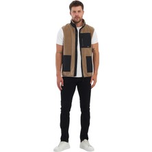 Adams Erkek Polar Kolsuz Çift Renk Yelek 3 Cepli Comfort Fit