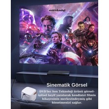 Wair Teknoloji Beyaz Projeksiyon Ev Sineması Bluetooth Wifi Akıllı Android Tv 1080P Hoparlör Smart 4K Kalitesi