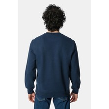 Levi's Logolu Bisiklet Yaka Mavi Erkek Sweatshirt - A6335-0003