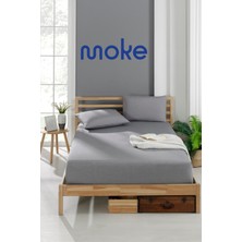 Moke E-Ticaret Akfil Kumaş Lastikli Fıtted Yastıklı Çarşaf Seti