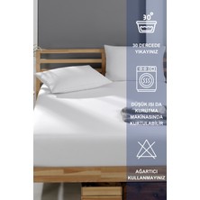 Moke E-Ticaret Akfil Kumaş Lastikli Fıtted Yastıklı Çarşaf Seti