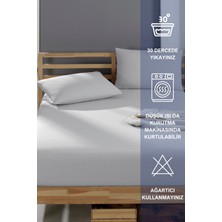 Moke E-Ticaret Akfil Kumaş Lastikli Fıtted Yastıklı Çarşaf Seti