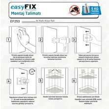 Teknotel Easy Fix Iki Katlı Köşe Rafı