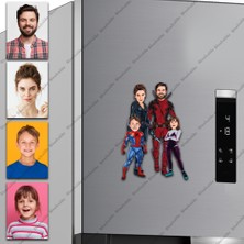 Wonder Like Süper Kahramanlar Tasarımlı Buzdolabı Magneti/resim Gönder Magnet Olsun
